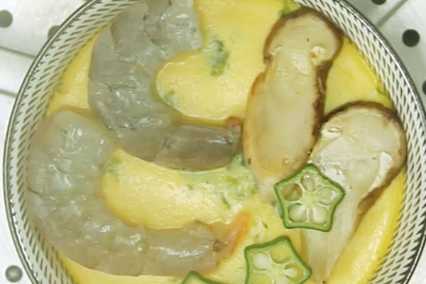 松茸秋葵鲜虾蒸蛋怎么做好吃
