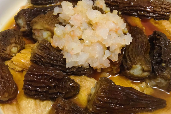 羊肚菌虾泥蒸炸腐竹的营养价值
